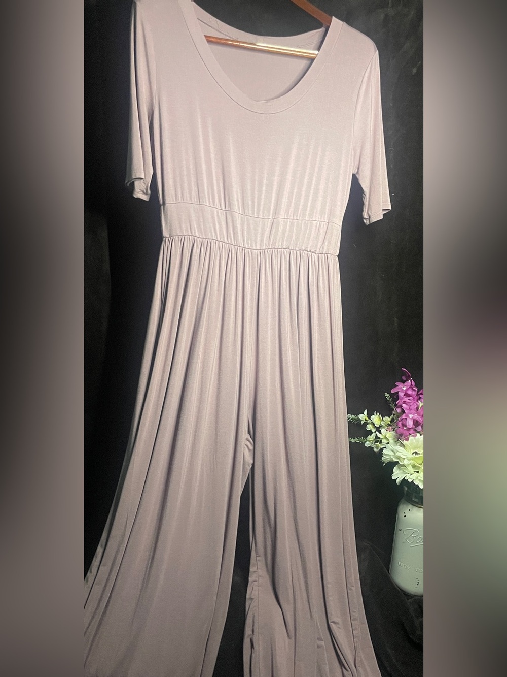 West Kei Wide-Leg Jumpsuit in Mauve Size-Extra Large